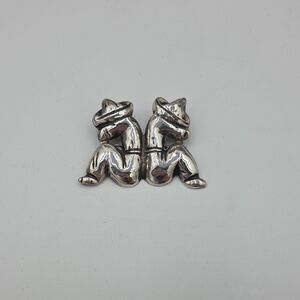 Sterling Silver Vintage Mexican Wanderer Pin Brooch